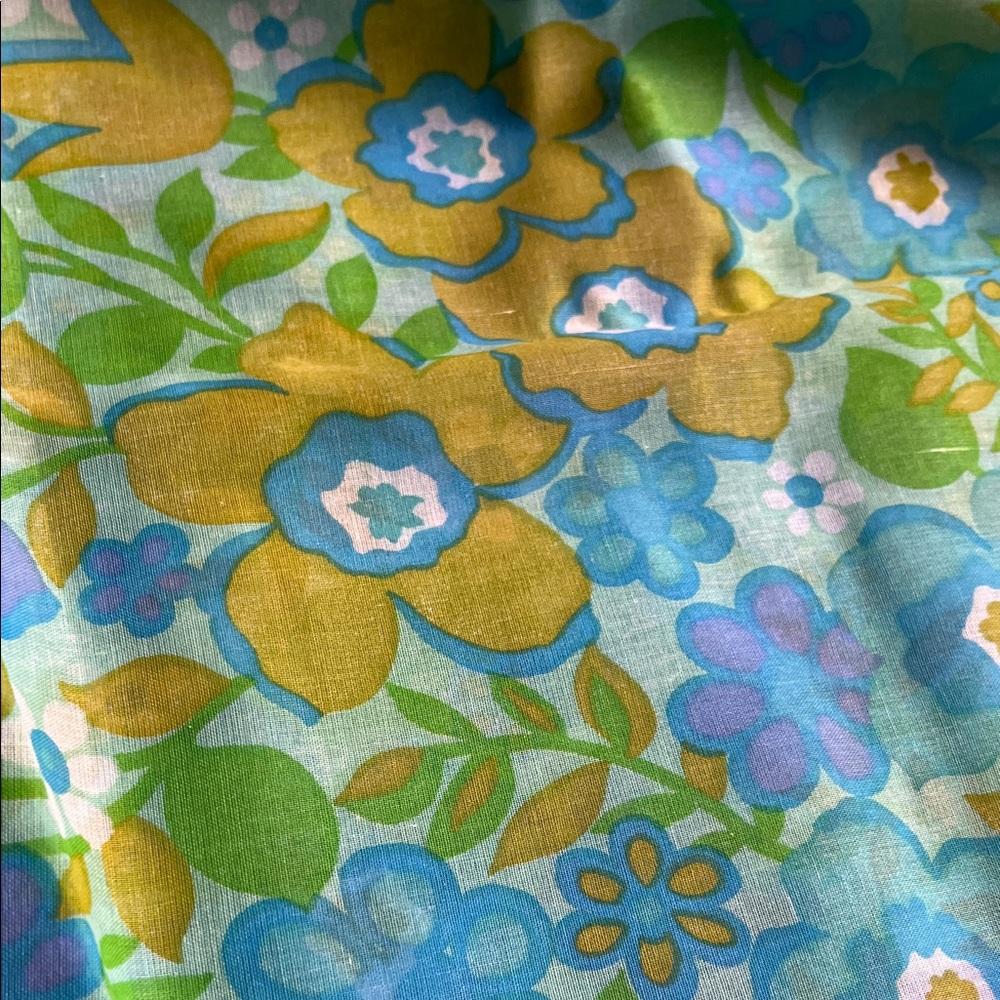 1960’s-1970’s Floral Vintage Patterned Fabric - 3 yards 44” Wide